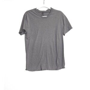Hanes Mens Gray V-Neck Short Sleeve T-Shirt ComfortSoft Cotton Blend Size M